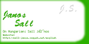 janos sall business card